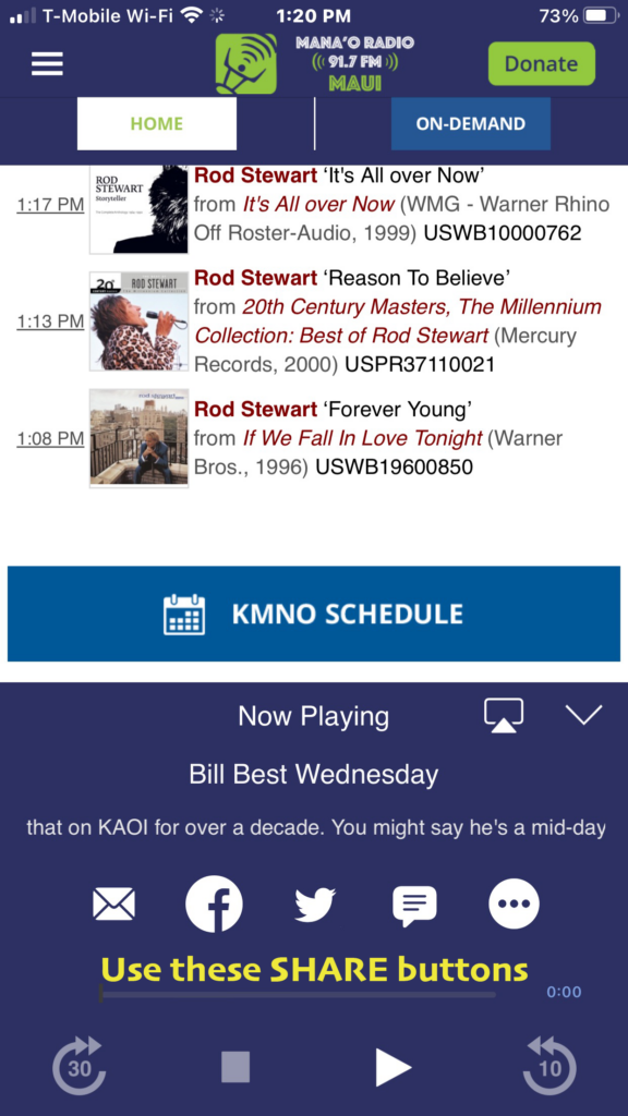 Mana'o Radio Maui Share Buttons